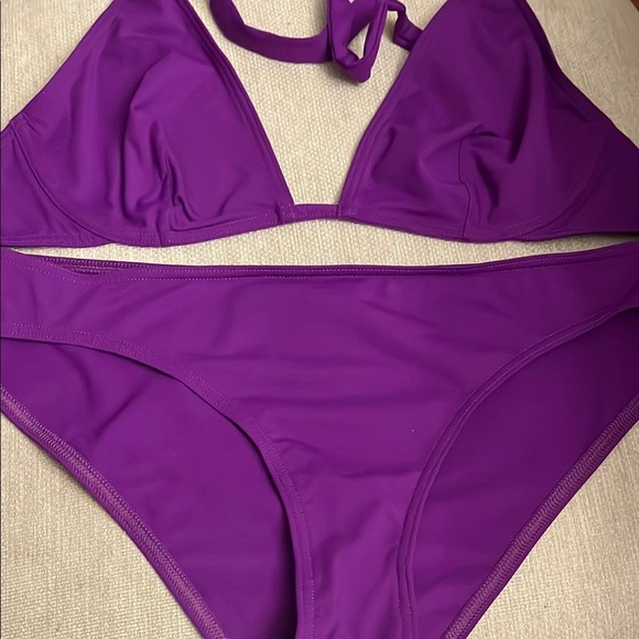 ERES Halter Bikini Purple Bikini Top 10 bottom 12 - Picture 1 of 8